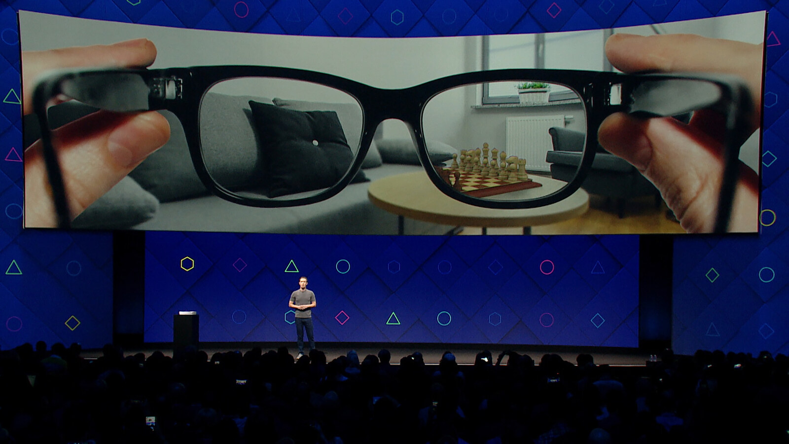 Michael Abrash discussing the future of augmented-reality glasses at F8 2017